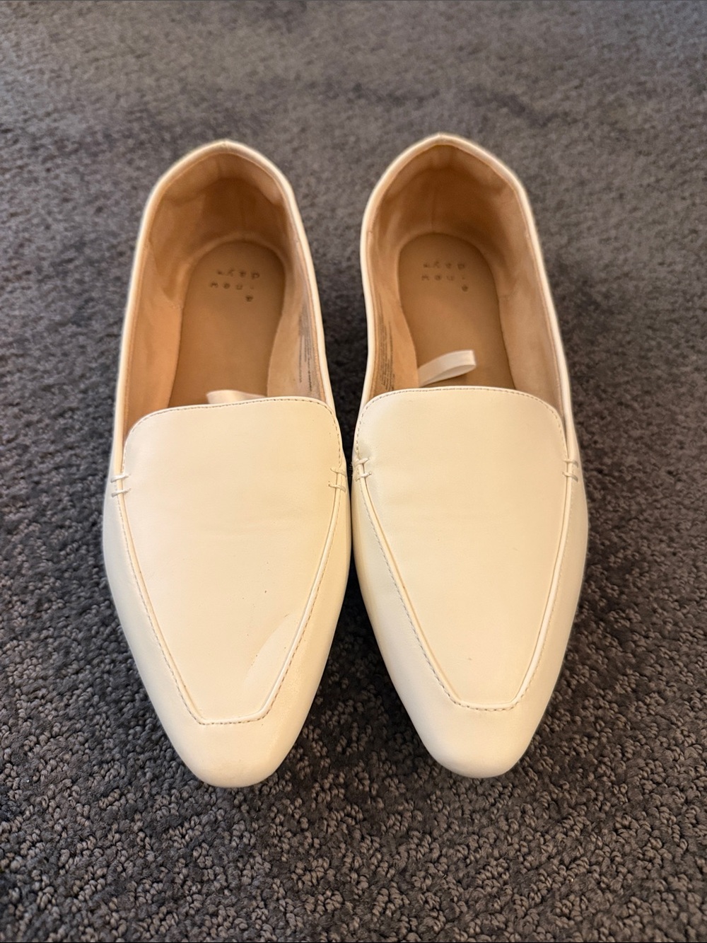 a new day Ivory Pointed Toe Slip-On Loafers